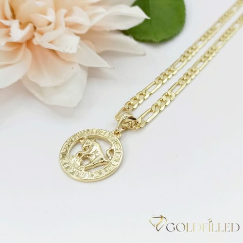 Goldfilled antiallergén nyaklánc 45cm / 4mm + Bika medál 14K szín