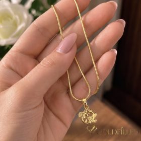   Goldfilled Antiallergén Nyaklánc 45cm / 1mm + Halak Medál 14K szín