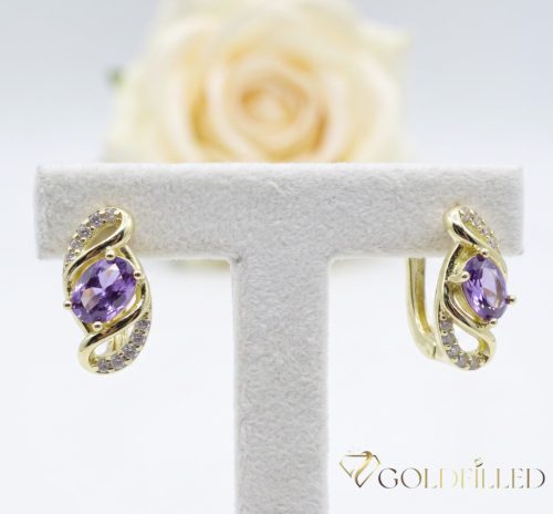 Goldfilled Antiallergén Fülbevaló 17 mm 14K szín