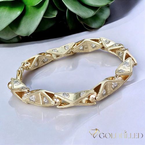 Goldfilled Antiallergenic Bracelet 22cm /11mm Multicolor Color