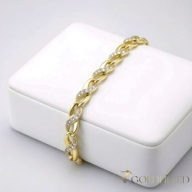 Goldfilled Antiallergén Karkötő 19cm/5,5mm 14K színű