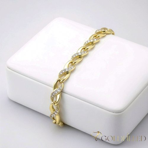 Goldfilled Antiallergén Karkötő 19cm/5,5mm 14K színű