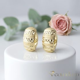 Goldfilled Antiallergén Fülbevaló 18mm 14K szín