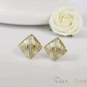 Goldfilled Antiallergén Fülbevaló 17mm 14K szín