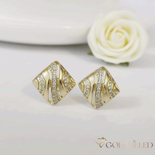 Goldfilled Antiallergén Fülbevaló 17mm 14K szín