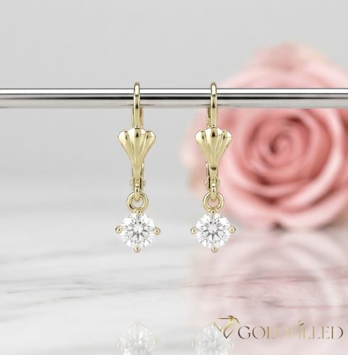 Goldfilled Antiallergén Fülbevaló 22mm 14K szín	