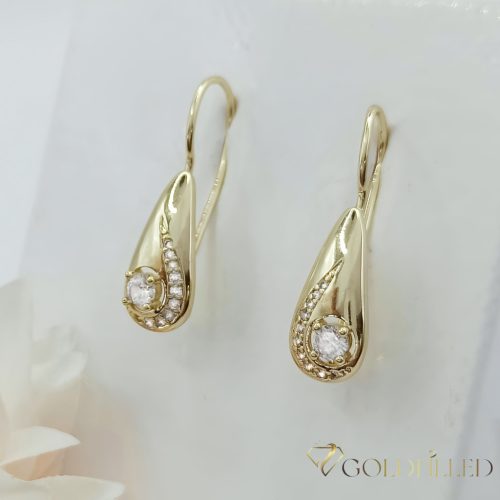 Goldfilled Antiallergén Fülbevaló 34mm 14K szín	