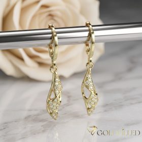 Goldfilled Antiallergén Fülbevaló 35mm 14K szín