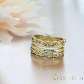   "Goldfilled" antiallergén gyűrű, különböző méretekben 14K színű