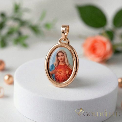 Goldfilled Antiallergén Medál 28 mm 18K szín