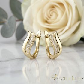 Goldfilled Antiallergén Fülbevaló 17 mm 14K szín