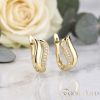 Goldfilled Antiallergén Fülbevaló 17 mm 14K szín
