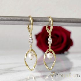 Goldfilled Antiallergén Fülbevaló 48mm 14K szín	