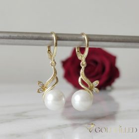 Goldfilled Antiallergén Fülbevaló 36mm 14K szín	