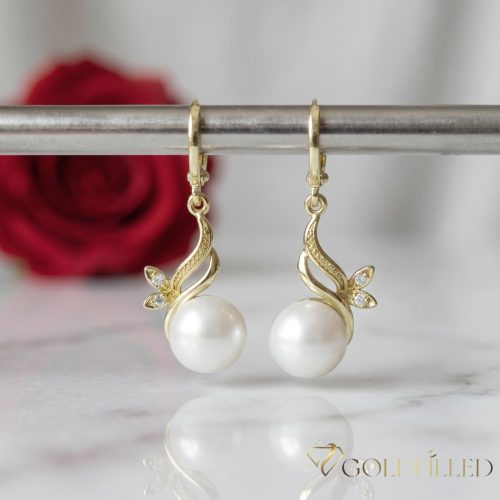 Goldfilled Antiallergén Fülbevaló 36mm 14K szín	