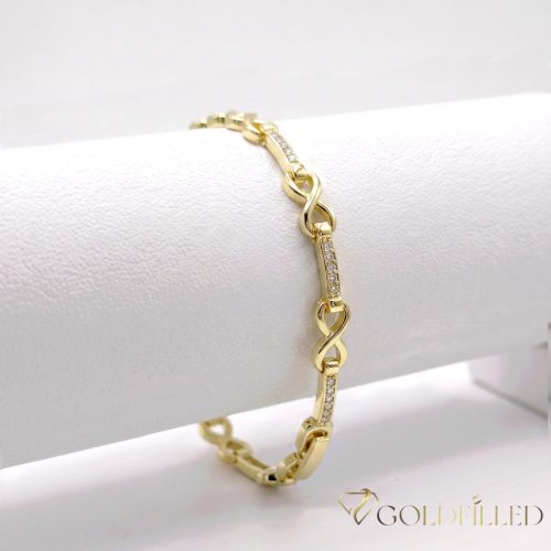 Goldfilled Antiallergén Karkötő 19cm/5mm 14K színű
