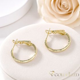 Goldfilled Antiallergén Fülbevaló 22 mm 14K szín