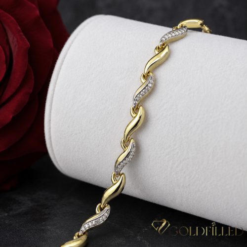 Goldfilled Antiallergén Nyaklánc 45cm / 7mm + Karkötő 19cm 14K szín
