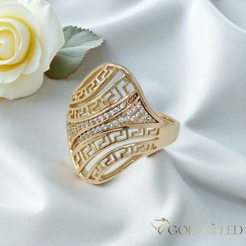"Goldfilled" antiallergén gyűrű, különböző méretekben 18K színű