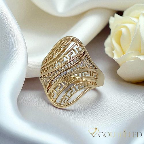 "Goldfilled" antiallergén gyűrű, különböző méretekben 18K színű