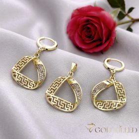 Goldfilled Medál+Fülbevaló 38mm14K Szín