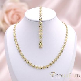   Goldfilled Antiallergén Nyaklánc  45cm /6mm+ Karkötő 19cm 14K Szín