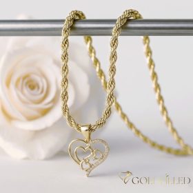   Goldfilled Antiallergén Nyaklánc 55cm/3mm +Medál 14K Szín