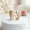 Goldfilled Antiallergén Fülbevaló 18mm 18K Szín	