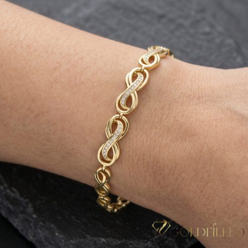Goldfilled Antiallergén Karkötő 19cm/8mm 14K színű