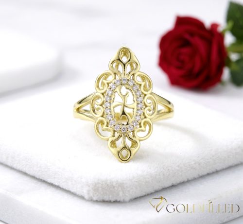 "Goldfilled" antiallergén gyűrű, különböző méretekben 14K színű