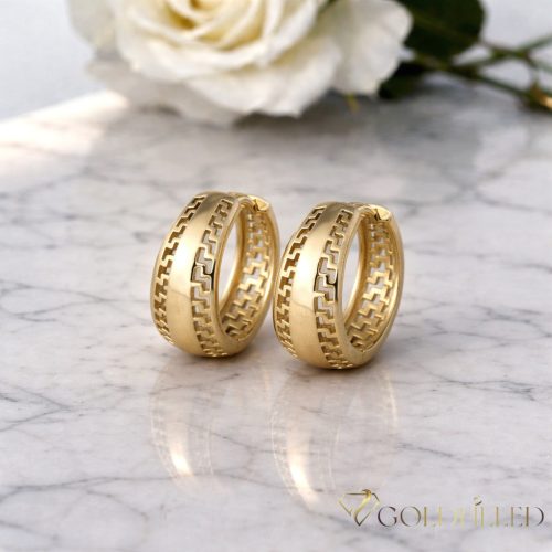 Goldfilled Antiallergén Fülbevaló 20mm 18K Szín	
