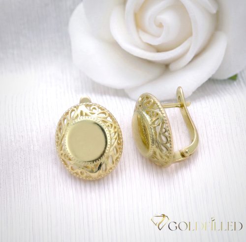 Goldfilled Antiallergén Fülbevaló 20mm 14K szín