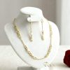 Goldfilled Antiallergén Nyaklánc 45cm/2-6mm + Karkötő 17cm + Fülbevaló 14K szín