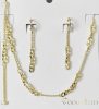 Goldfilled Antiallergén Nyaklánc 45cm/2-6mm + Karkötő 17cm + Fülbevaló 14K szín