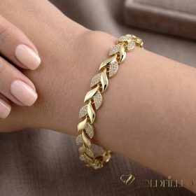 Goldfilled Antiallergén Karkötő 17cm/8mm 14K színű