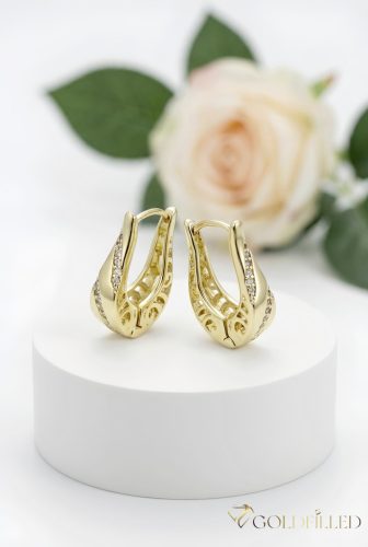 Goldfilled Antiallergén Fülbevaló 20mm 14K szín