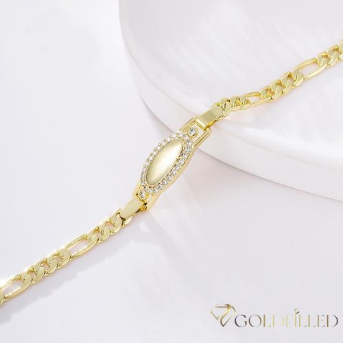 Goldfilled Antiallergén Karkötő 16cm/4-8mm 14K színű