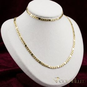   Goldfilled Antiallergén Nyaklánc 50cm/4,5mm + Karkötő 20cm  14K szín