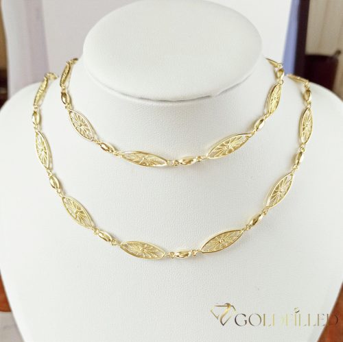 Goldfilled Antiallergén Nyaklánc  50cm /3-7mm+ Karkötő 17cm 14K Szín