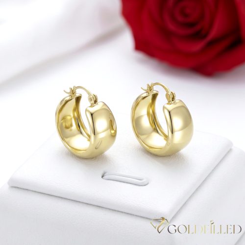Goldfilled Antiallergén Fülbevaló 25 mm 14K szín