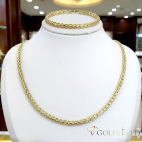   Goldfilled Antiallergén Nyaklánc 45cm/4,5mm + Karkötő 20cm  14K szín