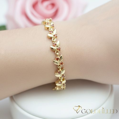 Goldfilled Antiallergén Karkötő 17cm/6mm 14K színű