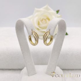 Goldfilled Antiallergén Fülbevaló 14mm 14K szín 