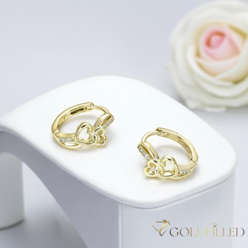 Goldfilled Antiallergén Fülbevaló 15mm 14K szín