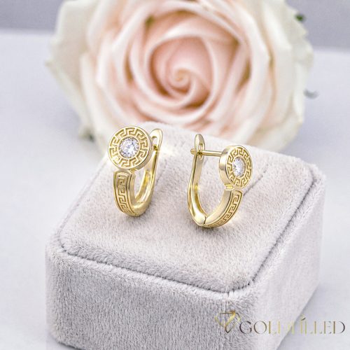 Goldfilled Antiallergén Fülbevaló 16mm 14K szín