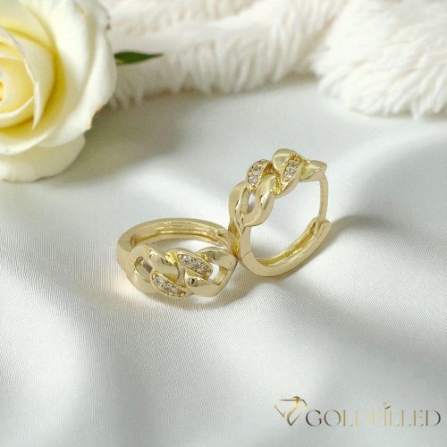 Goldfilled Antiallergén Fülbevaló 17mm 14K szín