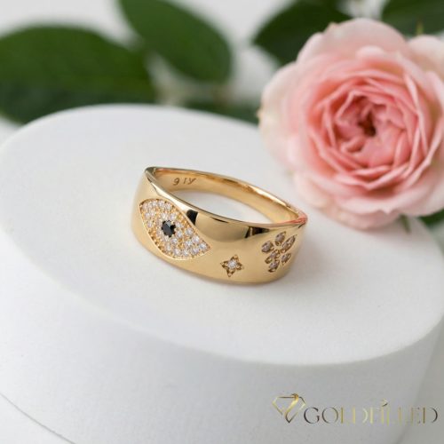 "Goldfilled" antiallergén gyűrű, különböző méretekben 18K színű