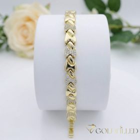 Goldfilled Antiallergén Karkötő 17cm/8mm 14K színű