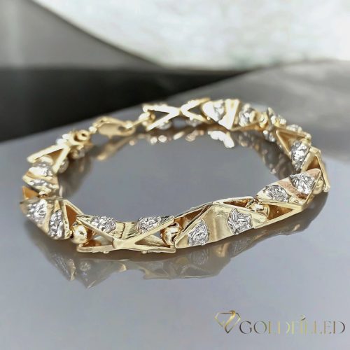 Goldfilled Antiallergén Karkötő 22cm /11mm Multikolor szín