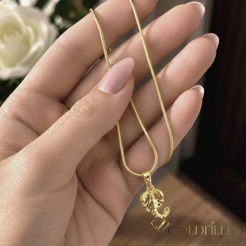 Goldfilled Antiallergén Nyaklánc 45cm / 1mm + Rák Medál 14K szín